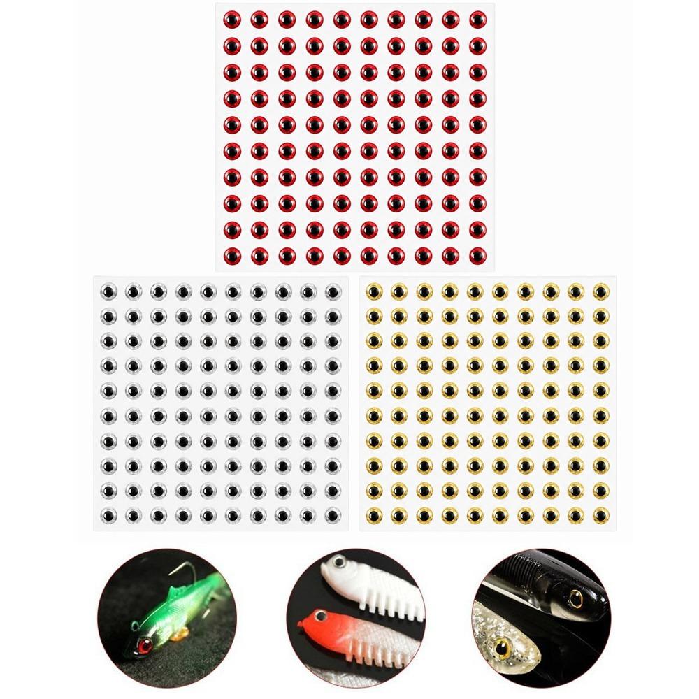 300PCS Self-Adhesive Fishing Lure Eyes 6/7/8mm Artificial Fishing Eyes  Lure Making
