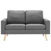 2 Seater Sofa Light Grey Fabric