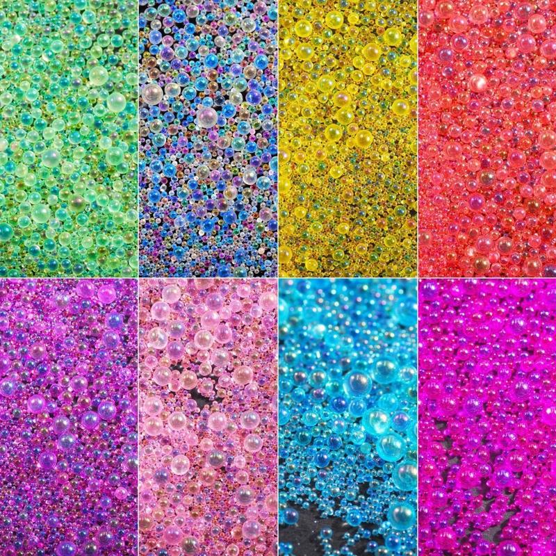 Sturdy Glass Resin Bubble Beads Water Droplet Bubble Beads Magical Water Droplets AB Miniature Bead Resin Inclusion