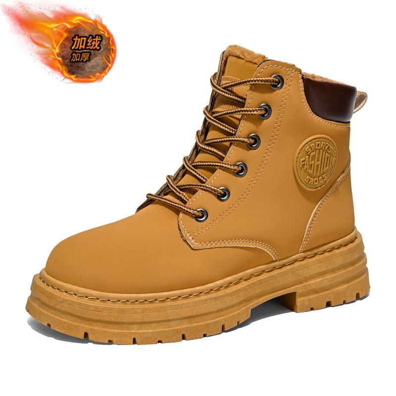 22 Winter velvet high-top Martin boots heightening short boots thickened warm cotton shoes snow boots