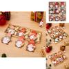 Unique Three-compartment Wooden Christmas Ornament Box In Playful Cartoon Style