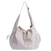 Large Capacity Drawstring Tote Bag Korean Crossbody Bag Casual Nylon Shoulder Bag  Office Worker