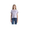 Camiseta de Manga Curta Pulôver Gola Redonda Estampada com Logotipo de Letras Levis Mulher Camiseta Roxo 0019G-0001