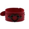 Braccialetti punk a forma di cuore tutto nero donna uomo Braccialetto da polso in pelle Bracciale a manica gioielli goth gotico emo bracciali da braccio accessori cosplay