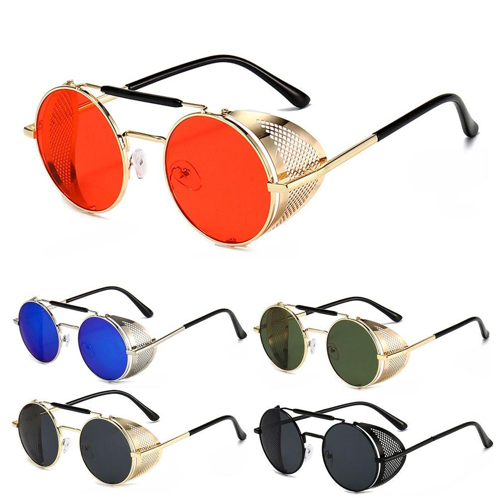 Anti-UV 400 Metal Frame Sunglasses Eye Protection Black Shades Glasses  for women men