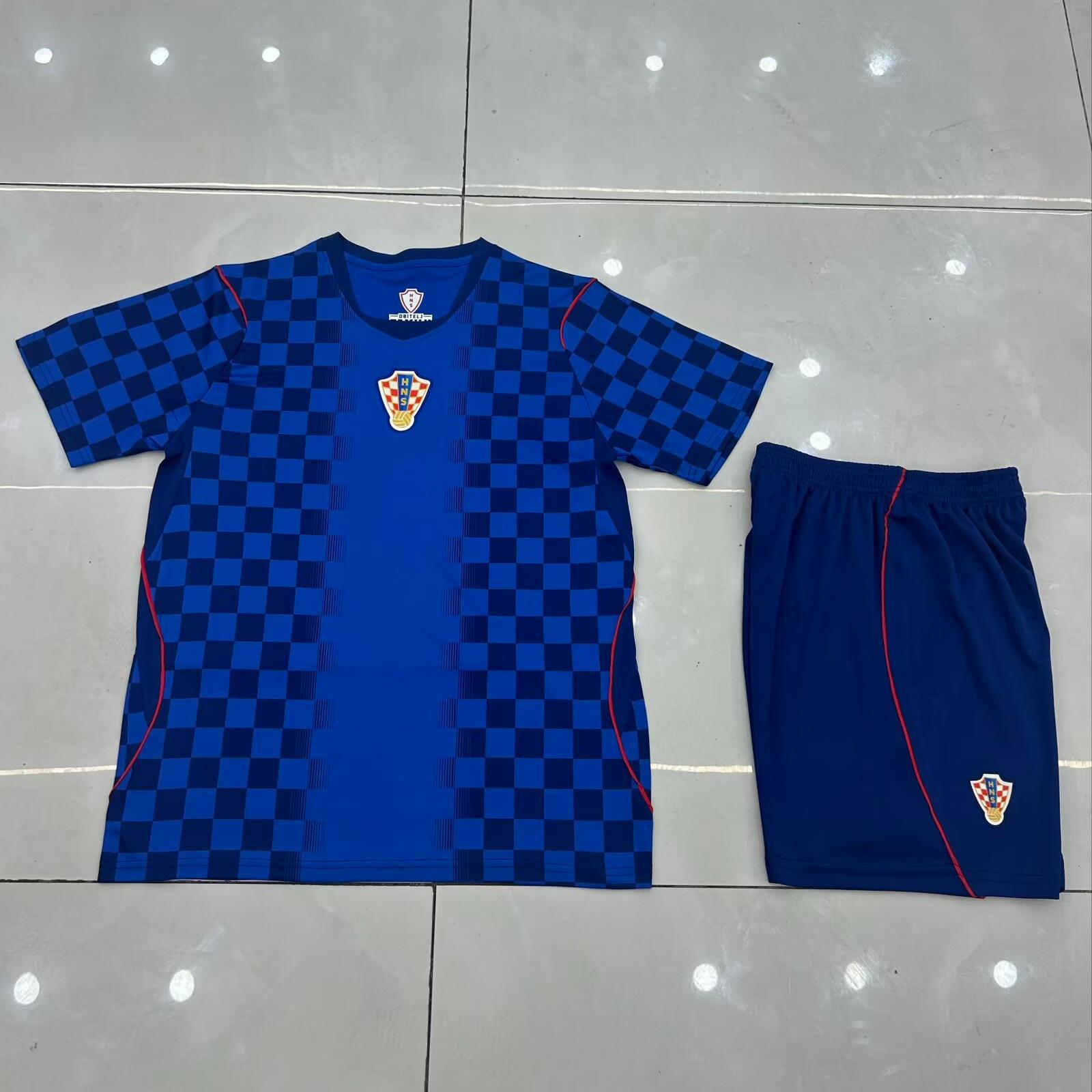 2627 Croatia Away World Cup, Football Jersey Men S And Children S Short-Sleeved Quick-Drying Sports Jersey 14