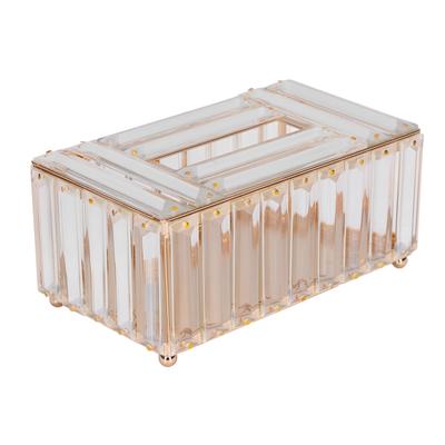 Tissues Box Gold Plating Process Fine Workmanship Simple Fashion Multi Purpose Tissue Storage