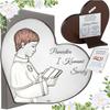 First Communion Souvenir for a Boy Silver Picture Communion Gift Engraving DS156-CO 8 X 7 Cm