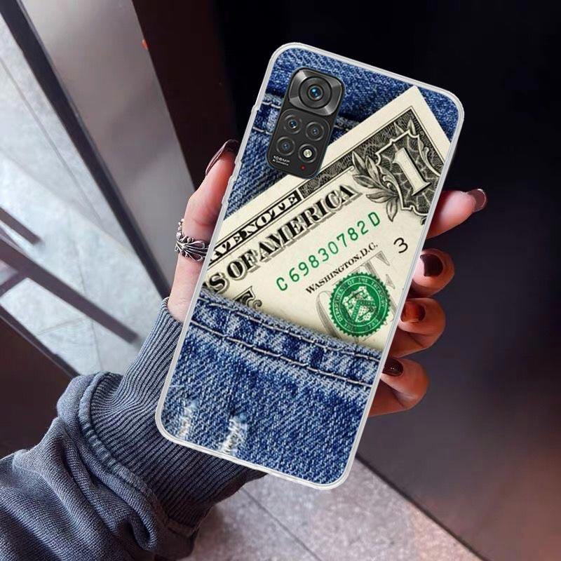 Banknote Dollar Cash Money Phone Case For Xiaomi Redmi Note 15 14 14S 13 12S 12 Pro Plus 11S 11 10S 10 4G Cover 11E 11T 5G Print