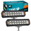 Nilight Barra Luminosa LED da 6 Pollici 2 Pezzi 50W Ambra Luci di Lavoro Off Road Spot Flood Combo Impermeabile IP67 per Camion Pickup SUV ATV UTV Barca