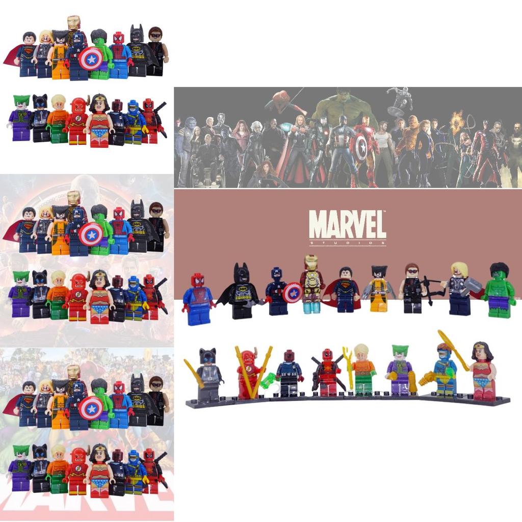 Superhero Mini Figures Set 50-100 Pieces Abs Plastic Diy Building Blocks Export Type