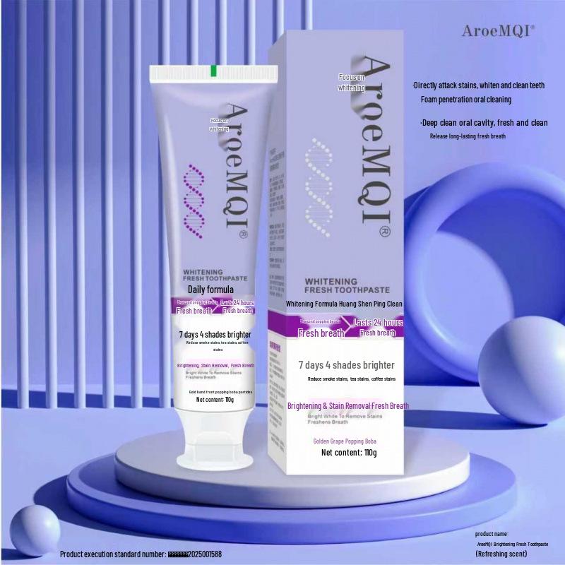 

Color-Changing Whitening Toothpaste with Bursting Beads: Top-Selling Stain Remover for Fresh Breath and Teeth Whitening.
