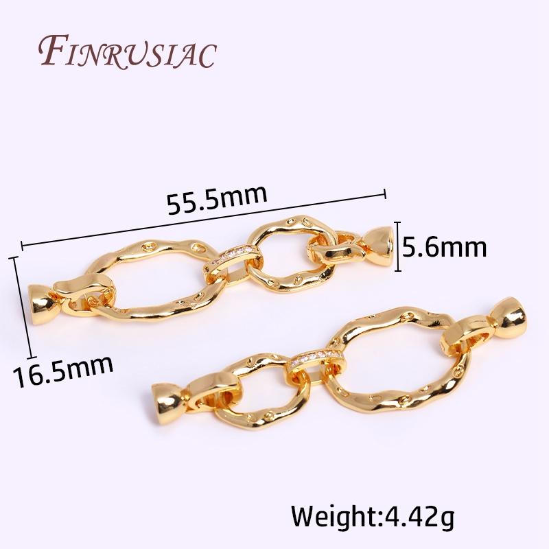 

18K Gold Plated Double Loops Connector Clasps For Bracelet Necklace Making,Beads Clasps Fastener DIY Handmade Jewelry Findings 1 Piece