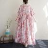 Krótki rękaw Plus rozmiar Bawełna vintage kwiatowe nowe sukienki dla kobiet swobodna luźna długa letnia sukienka