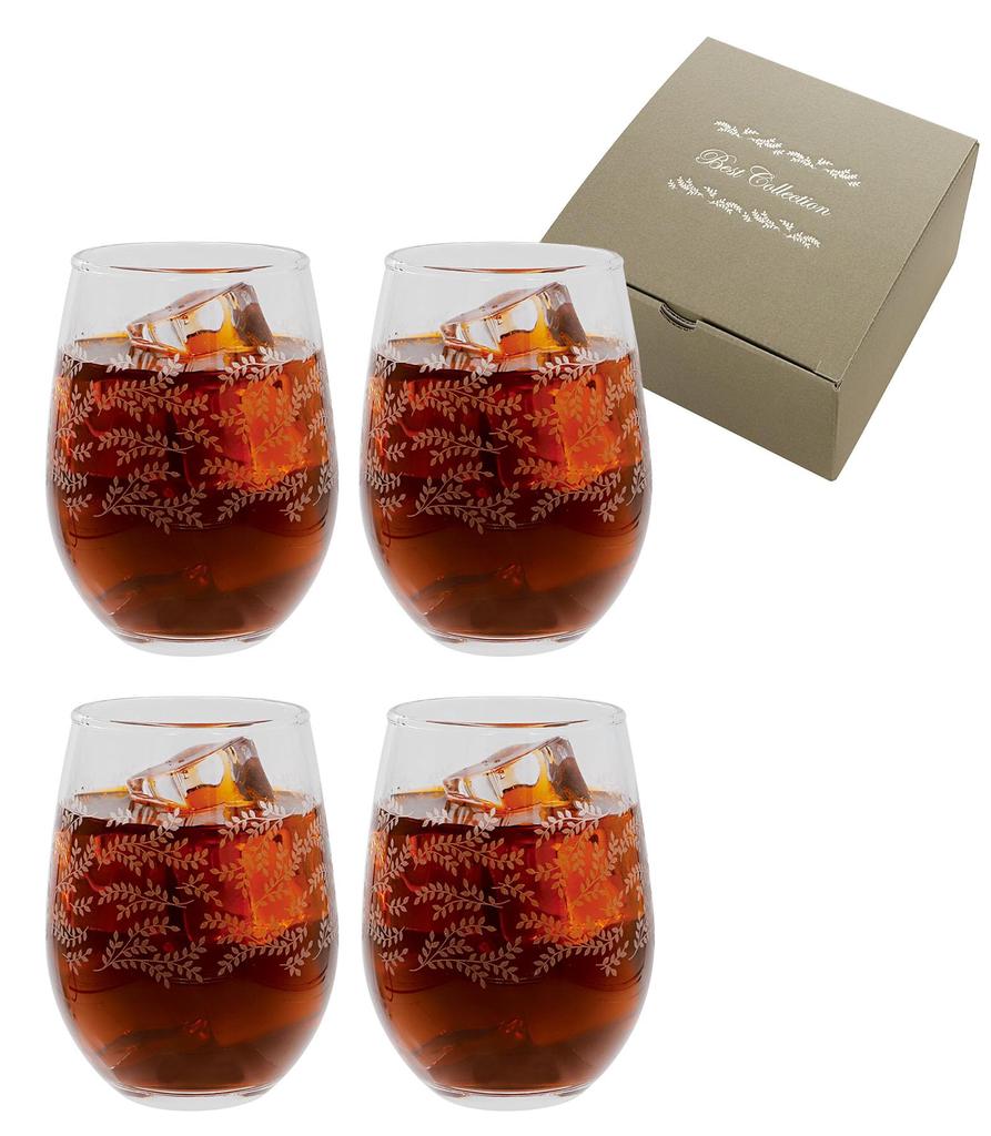 Toyo Sasaki Glass Tumbler Glass Leafline Tumbler Set 325ml Set of 16 Made in Japan Dishwasher Safe Glass Set Glass Cup Juice Glass Beer Glass Highball