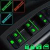 Fluoreszierende Autoaufkleber für Autotürgriff, Knopfschalter, Fensterheberaufkleber, Autogadgets, Zubehör