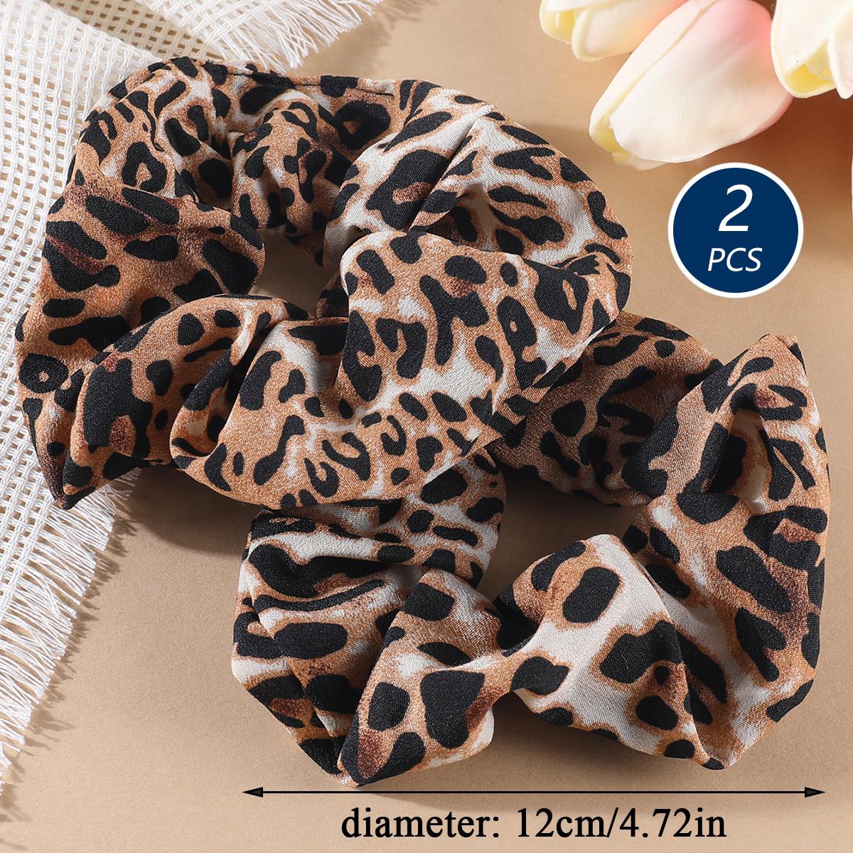 

2/4 шт. Бархатные резинки для волос с леопардовым принтом для женщин, винтажные резинки для волос для конского хвоста, эластичные резинки для волос, головные резинки, аксессуары