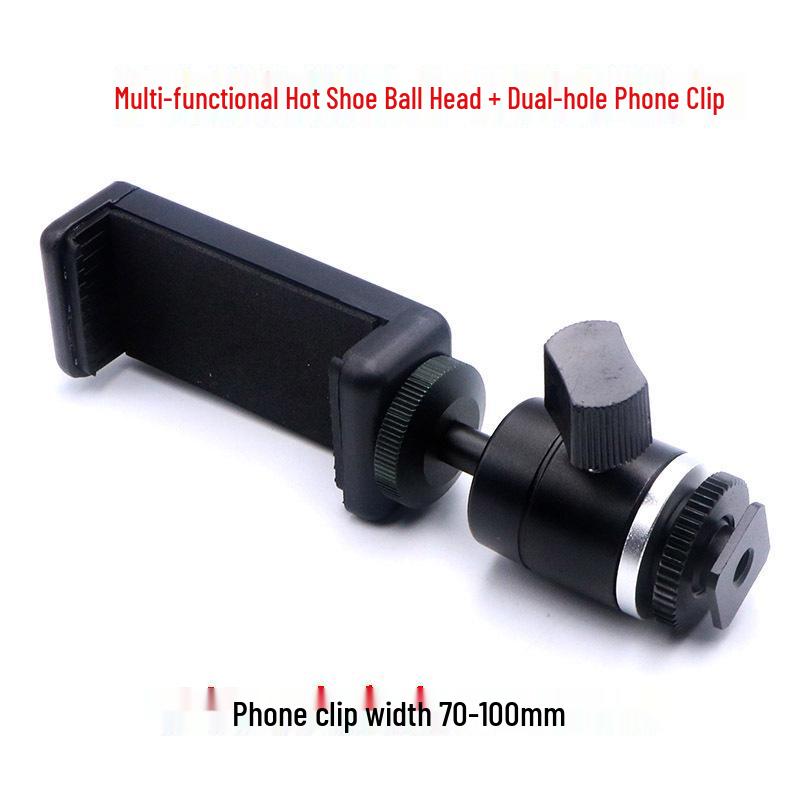 Camera Phone Mount Bracket: Hot Shoe, Cold Shoe, 1/4 Screw, Flash Interface, Ball Head, 3/8 Conversion, DSLR Compatible