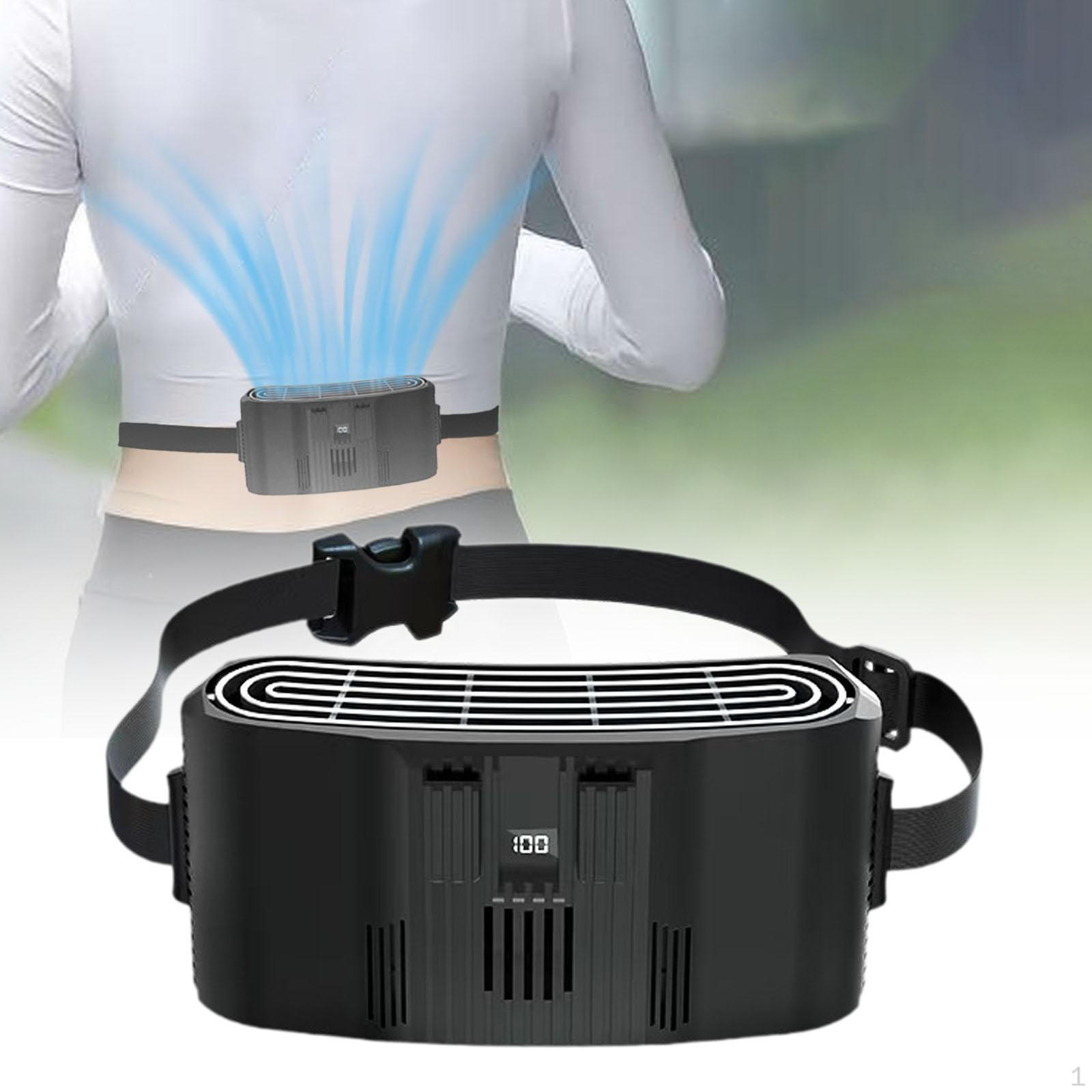 

Waist Cooling Fan Belt Breathable LED Digital Display Comfortable Portable Multifunctional for Black Standard