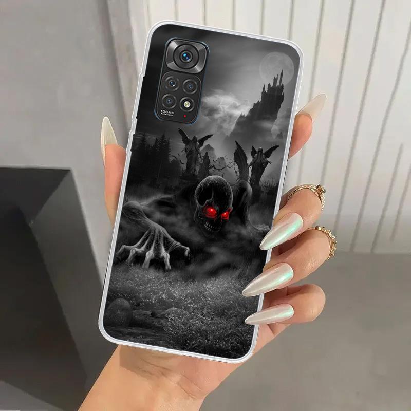 Reaper Skull Skeleton Gun Phone Case for Xiaomi Redmi Note 15 14 14S 13 12S 12 Pro 11S 11 Plus 11T 11E 10S Soft Funda Print Shel