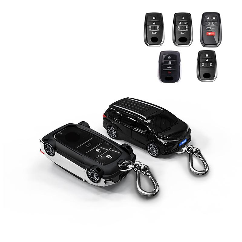 Autoschlüsselhülle Abdeckung Für Toyota Sienna Smart 2/3/4/5/6 Tasten Keyless Fernbedienung Schutz Fob Halter Zubehör