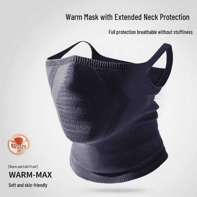 Herren Ohrschlaufe Gestrickte Radsport Gesichtsmaske Schal und Nackenwärmer