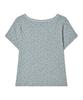 AWESOME STUDIO Flower Pattern Love T-Shirt Melange Gray