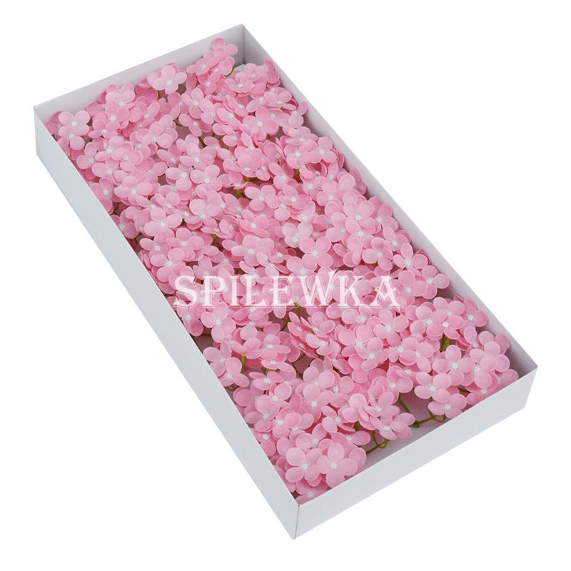 

40pcs/bag 8.5x6.5cm Spilewka Artificial Hydrangea Flower Head Wedding Dotted Flower Bouquet Christmas Home Decor Party Gift Box рожевий