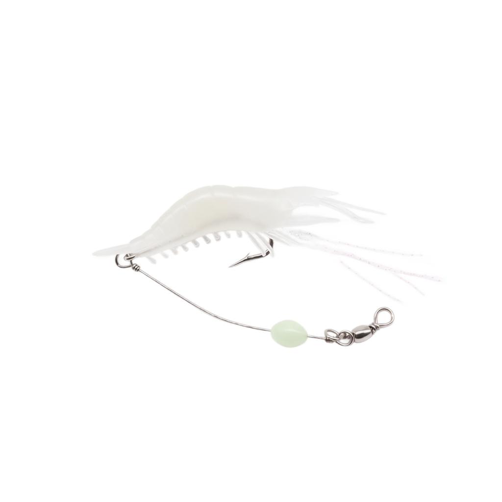 Soft Bait Shrimp Lure 9cm 6g Fishing Lure with Hook Bionic Shrimp Imitation Soft Bait Glow for Predator Fish Fishing