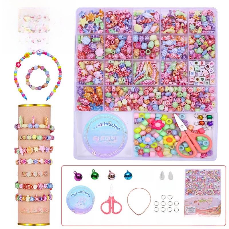 Crafting Bead Children Kit Plastic Elements Brain Development Bonding Family
