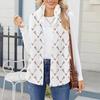 Gilet Cardigan Cappotto Caldo Moda Donna Stampa Retrò in Pile