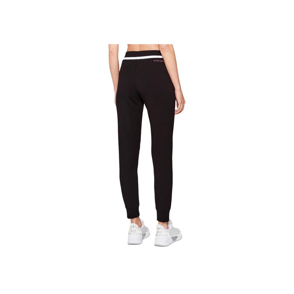 Emporio Armani FW22 EA7 Series Logo Print Casual Sports Pants Women Pants Black 3LTP55-TJCZZ-1200