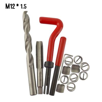 15 pz Kit di inserti di riparazione filettatura metrica M5 M6 M8 M10 M12 M14 Helicoil Car Pro Coil Tool M12 * 1.5