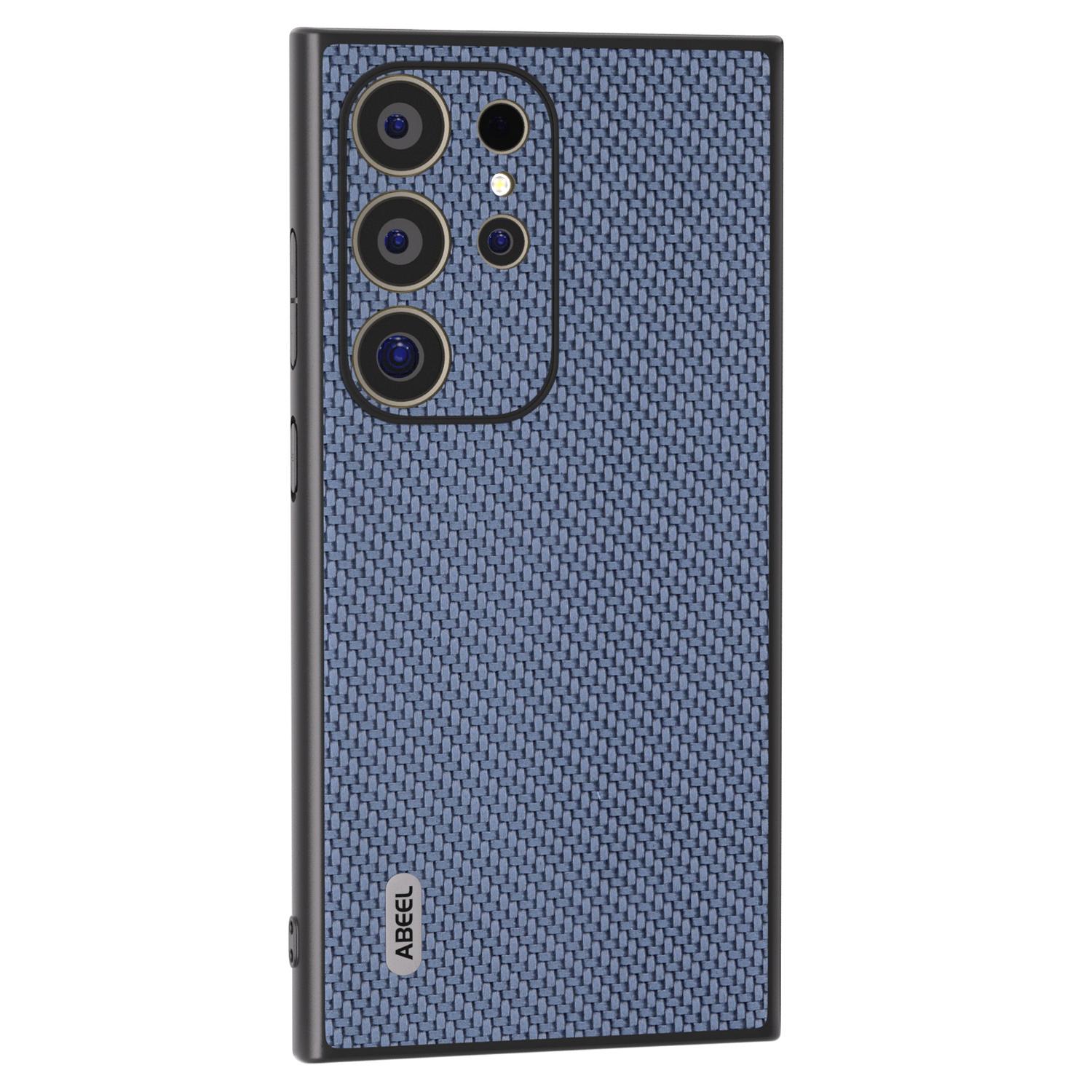 

ABEEL Чехол для Samsung Galaxy S24 Ultra Текстура углеродного волокна ПУ кожа+ПК+ТПУ Чехол для мобильного телефона A
