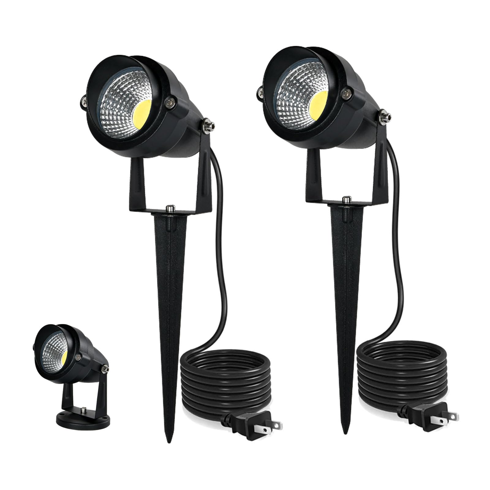 

LED Garden Light Daylight 6000K 10W Outdoor Light 1180 Lumens Garden Spotlight IP66 Waterproof Garden Light Can Rotate Left and Right Lawn Light