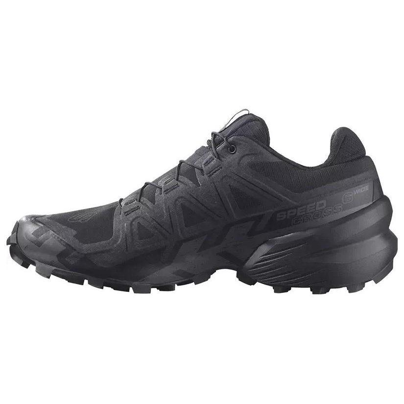 SALOMON Speedcross 6 Running Shoes Men's Black Wide Shoe Last Size L41744000