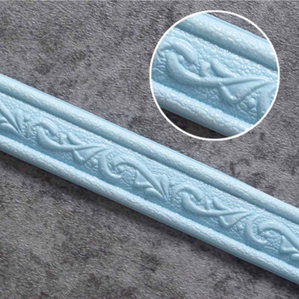 

2,3 м Кутова лінія талії Наклейка Захист від зіткнень Самоклеюча наклейка на стіну для стелі Телевізор Фоновий декор стін синій