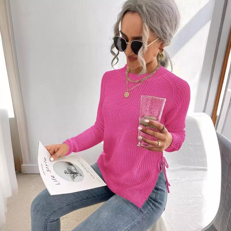Dámský svetr podzimní a zimní volnější ležérní svetr pletený top