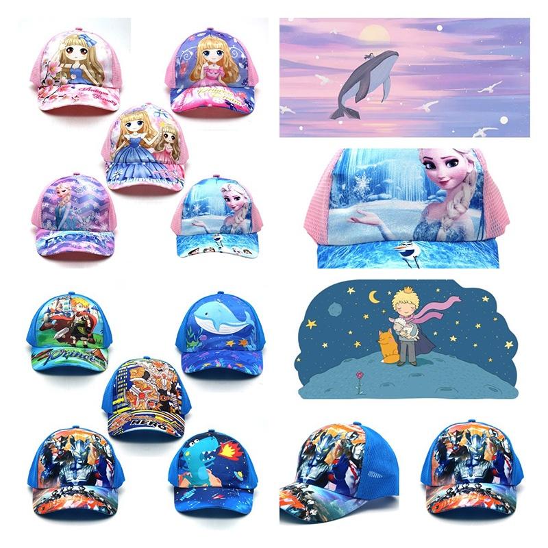 New Cartoon Baseball Cap For Kids Dinosaur Sun Hat With Mesh Shield