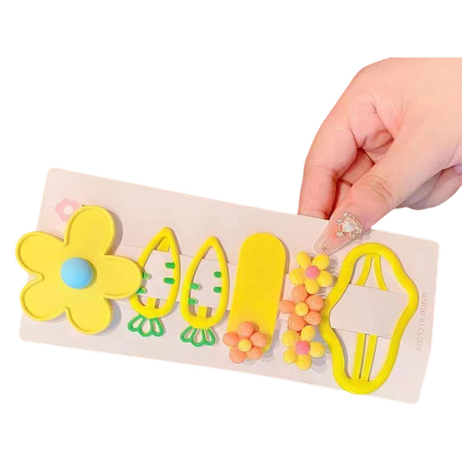 

5PCS Charm Cloud Design Barrette For Children Safe Resin Hair Clip Photoshooting Hair Pin Preschool Event Hair Decors жёлтый