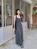 Support cotton * Spice girl sleeveless suspender dress new women's clothing summer waist thin versatile medium and long