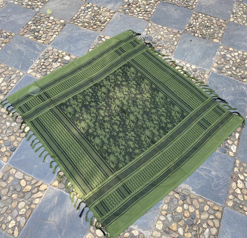 Military Camouflage Tassel Scarf - Outdoor Arab Shawl, Headscarf for Spring & Summer