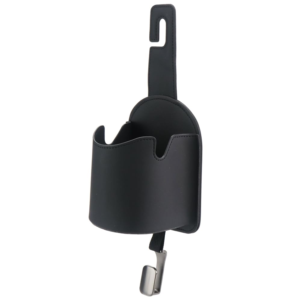Rear seat drink holder with luggage shopping bag smartphone hanging headrest no tools hook, hanger, holder, stand, type, mounting, required.