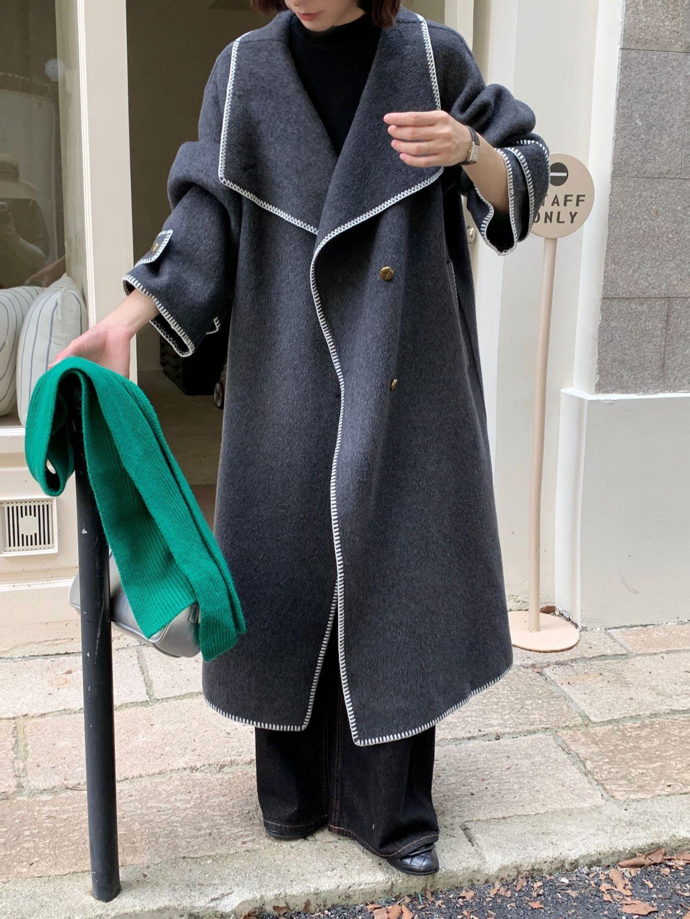 

Высококлассное атмосферное дизайнерское шерстяное пальто для повседневной носки, универсальное, свободного кроя, с темпераментом. M