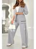 2025 Euro-American Ribbed Solid Color Fashion 2-Piece Set