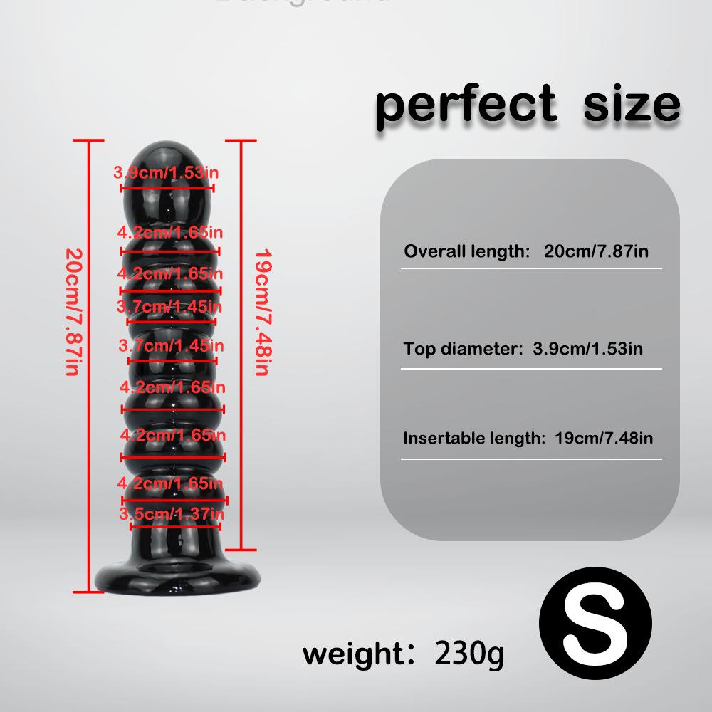 Large Anal Beads & Butt Plug Combo, Anal Sex Toy for Men Women, Beginner To Expert Prostate and Backdoor Pleasure