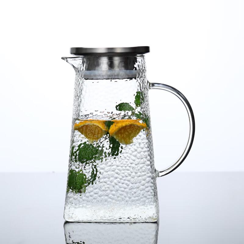1.2L Borosilicate Glass Cold Water Pitcher with Tea Infuser