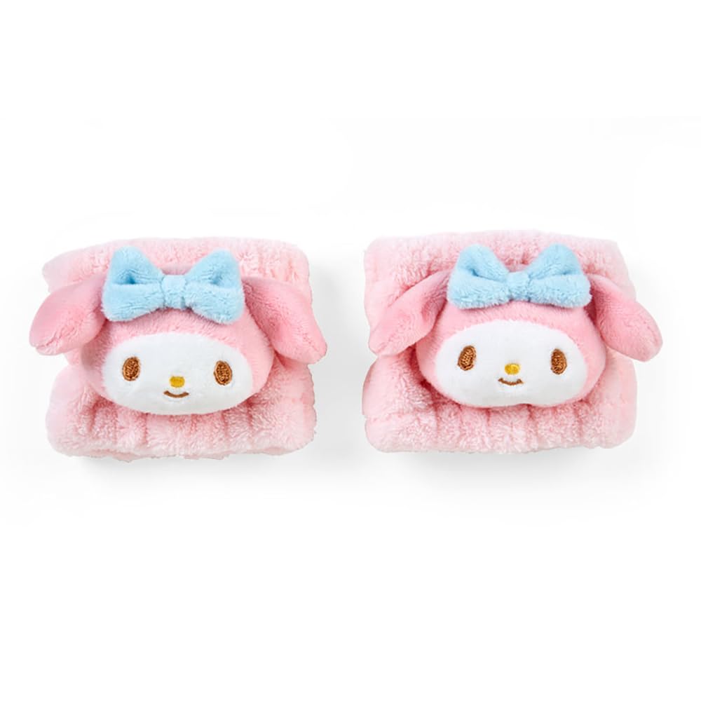 Sanrio My Melody Character Face Microfiber Wristbands 490351 Wash, (2-Piece Set) -