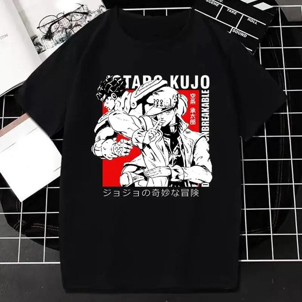 Japanese Anime JOJO Bizarre Adventure Graphic Print T Shirt Men Women Streetwear Short Sleeve Plus Size T Shirt Unisex 70271