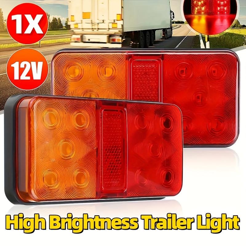 12V LED Trailer Light with 10 High-Brightness Chips, Brake & Turn Signal Lamp, Waterproof Tail Light for Truck, Van, RV, Camper